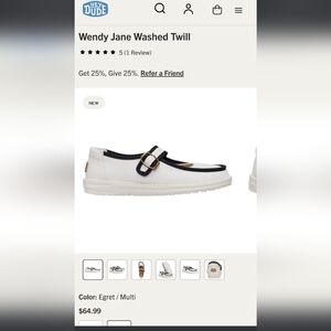 New Hey Dude Wendy Jane Sneakers Size 6